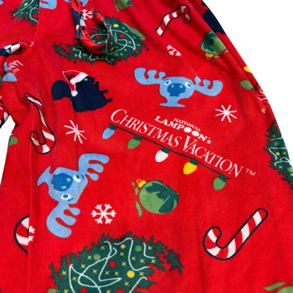 Lampoons Christmas Vacation Xmas Tree Moose Menorah Red Lounge PJ Pants Medium - Picture 4 of 6